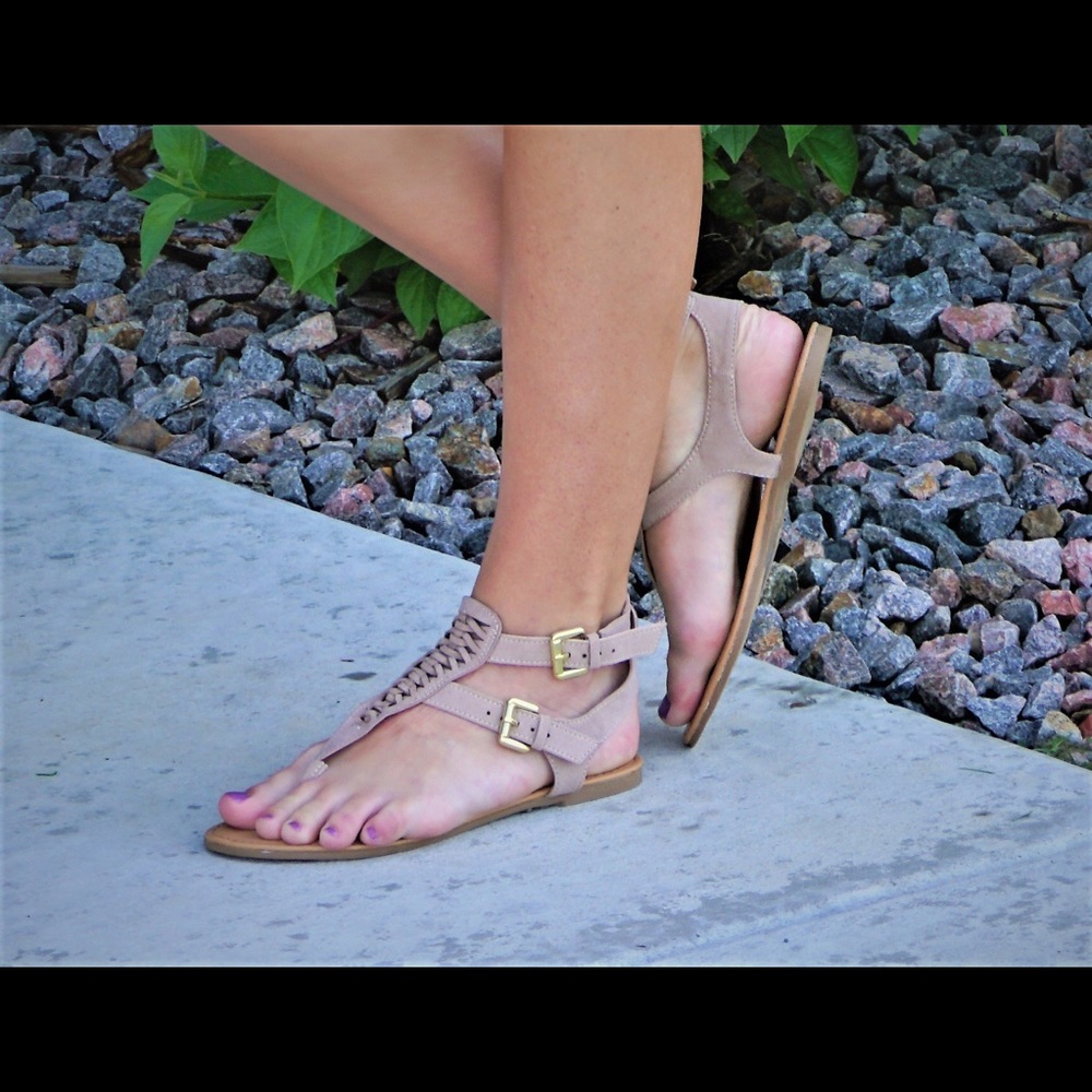 Taupe Buckle Sandal